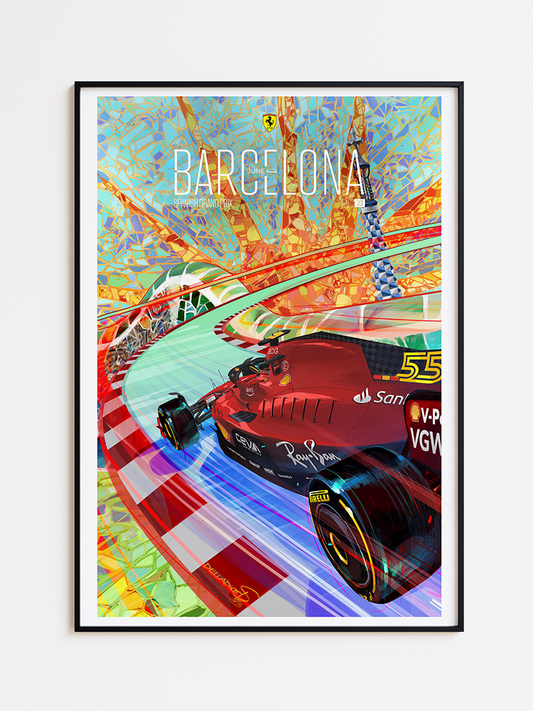 Spanish Grand Prix 2023 Ferrari Poster