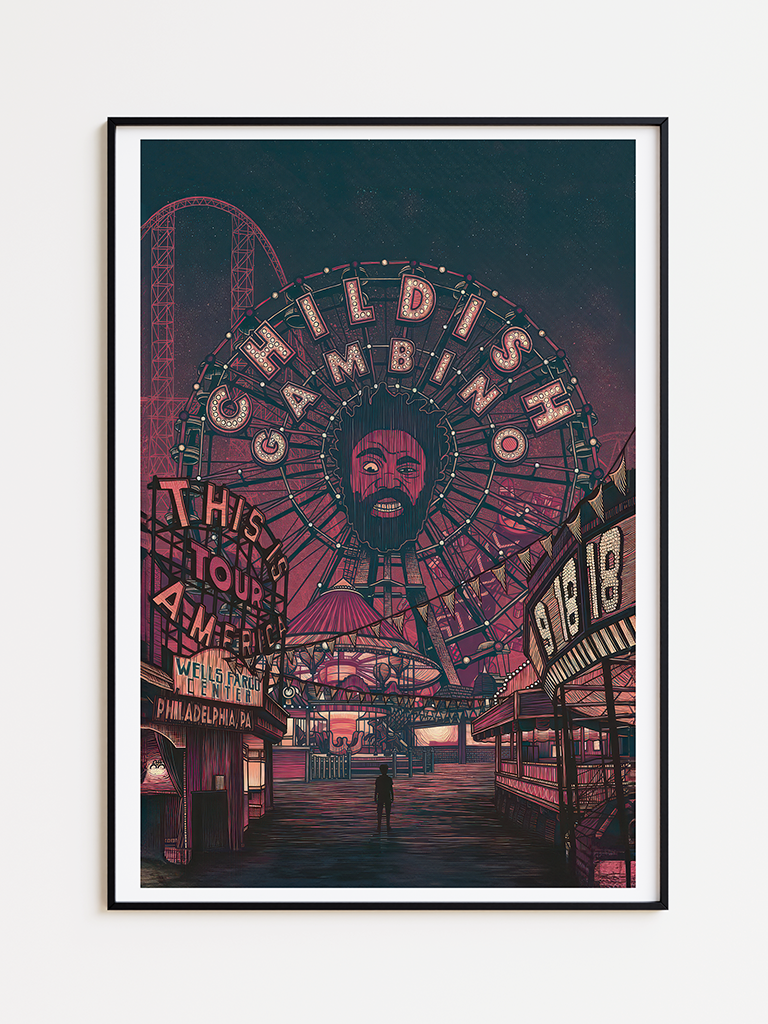 Childish Gambino Wells Fargo 2018 Concert Poster