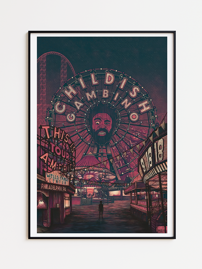 Childish Gambino Wells Fargo 2018 Concert Poster