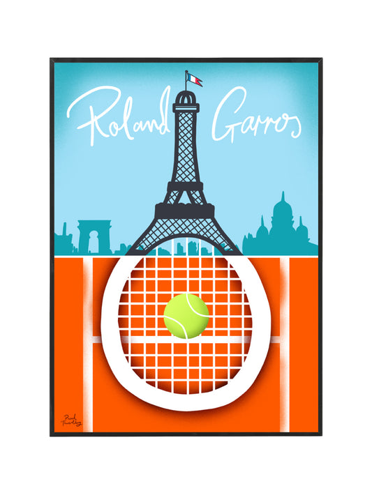 Roland Garros Poster with Eiffel View