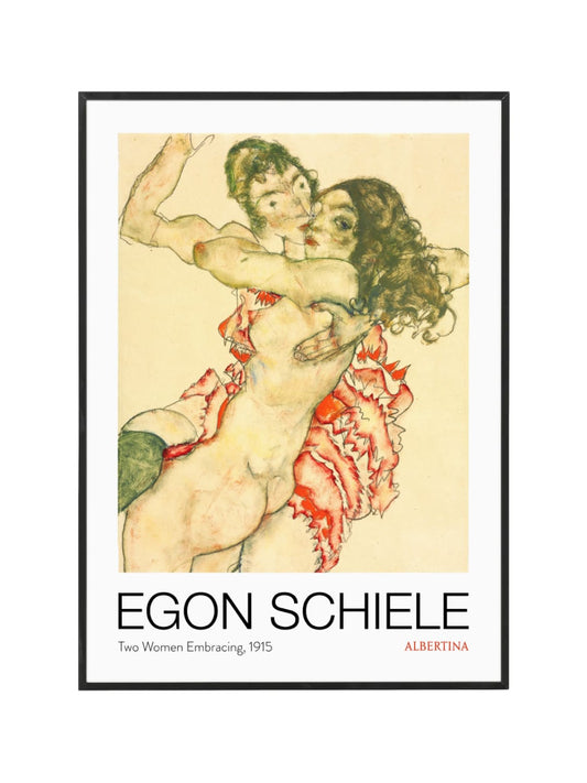 Two Women Embracing | Egon Schiele