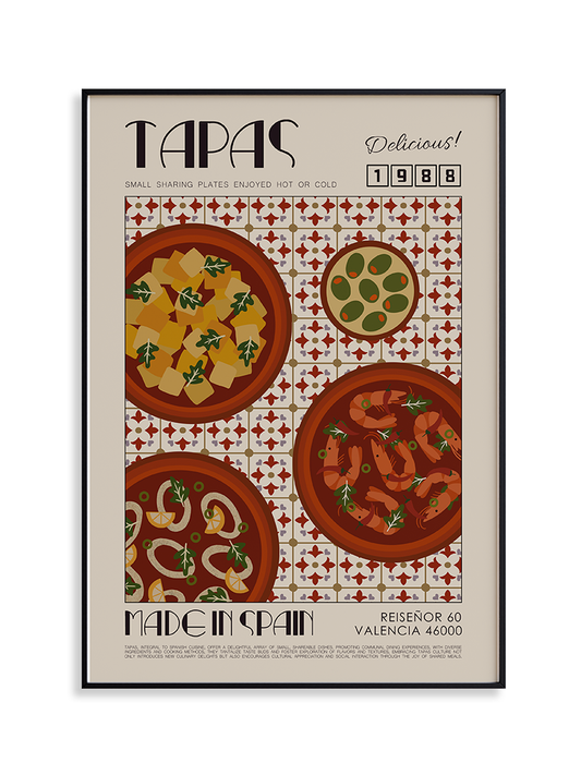 Vintage Tapas Poster